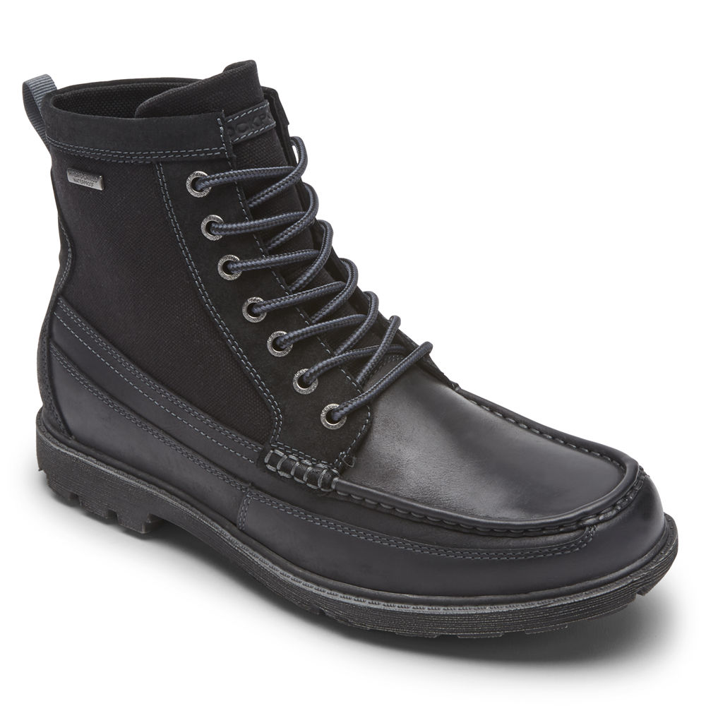 Botas Rockport Homem Pretas - Storm Surge Altas Moc Waterproof - 40367TOJC